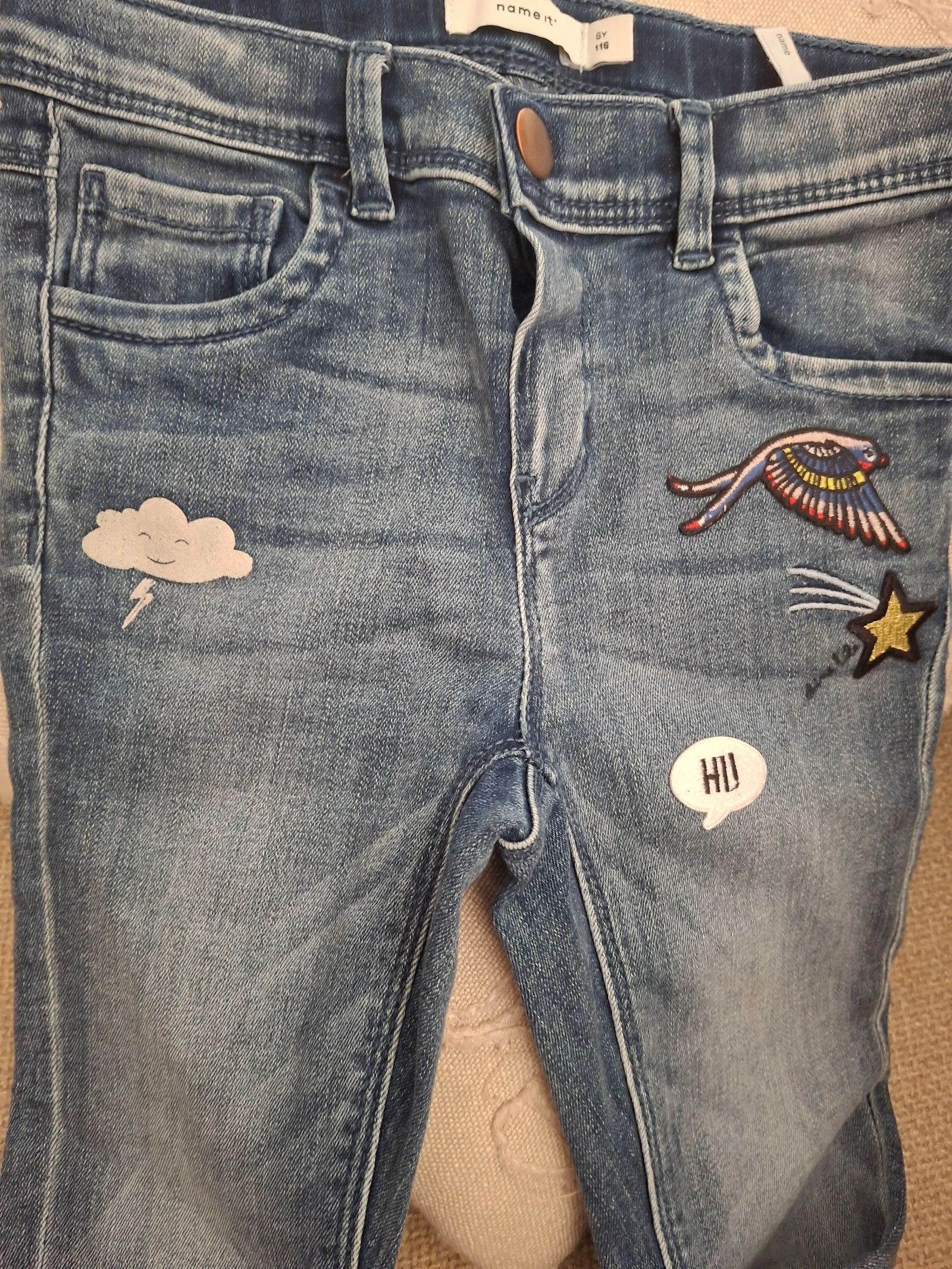 Original patch blue skinny jeans Brand Name it Size 6 years – photo 2